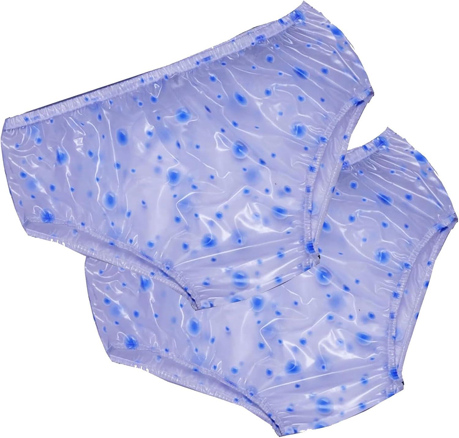 2PCS Adult Diaper Cover,Waterproof Pull-On Unisex Incontinence Plastic Pants Cover Pant.Soft-Light-Durable-Leakproof-Washable PVC. Wear with Diaper, Guard Or Pad, Small, Women