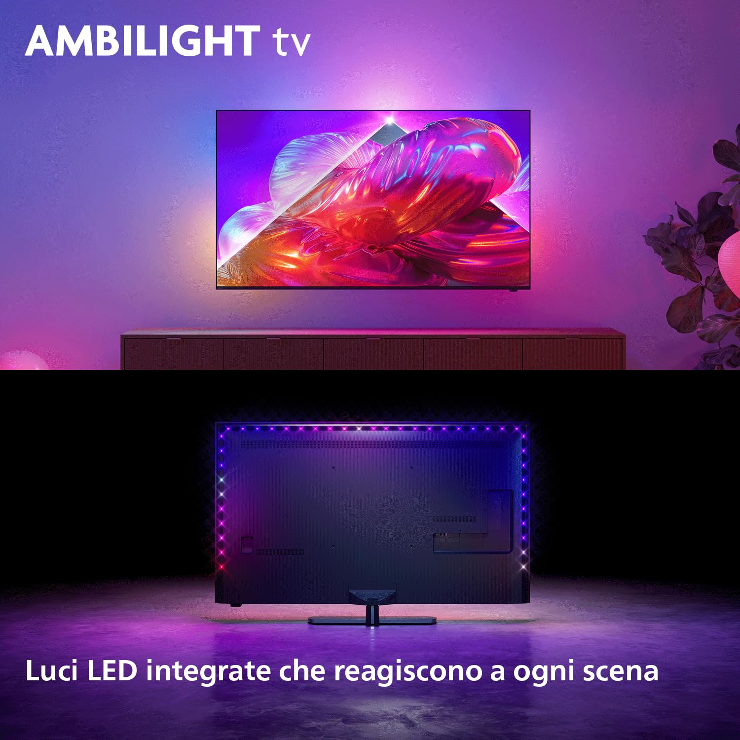 PHILIPS 50PQS9001/12 50 Inch Ambilight 4K QLED Smart TV, Pixel Precise Ultra HD, Titan OS, Dolby Atmos Sound
