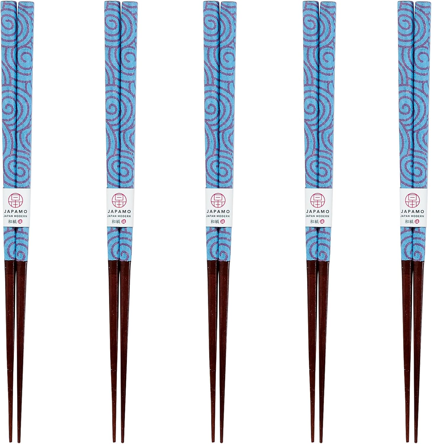 J-kitchens PID591729 Japanese Chopsticks, Set of 5 Pairs, Material: Wood, Chopsticks, Made in Japan