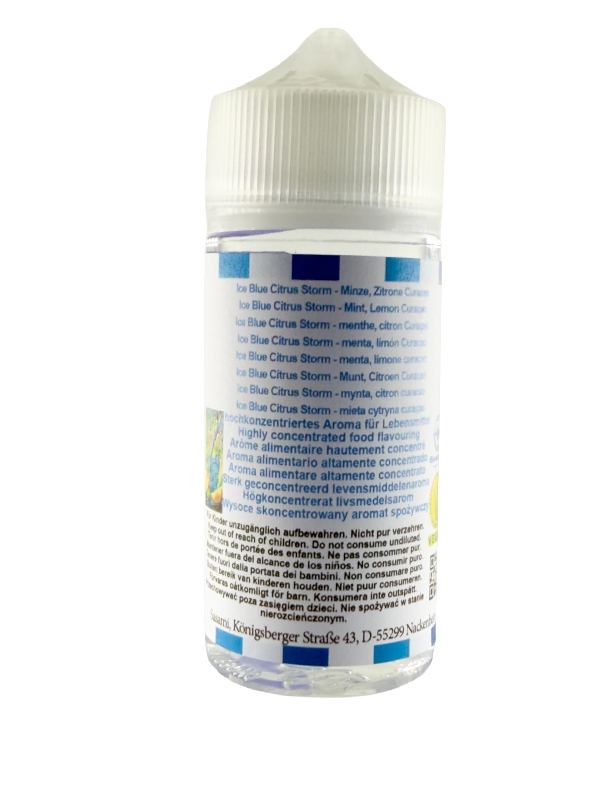 Ice Blue Citrus Storm - Minze, Zitrone Curacao Aroma Konzentrat - Vegan - Sasami - 100ml