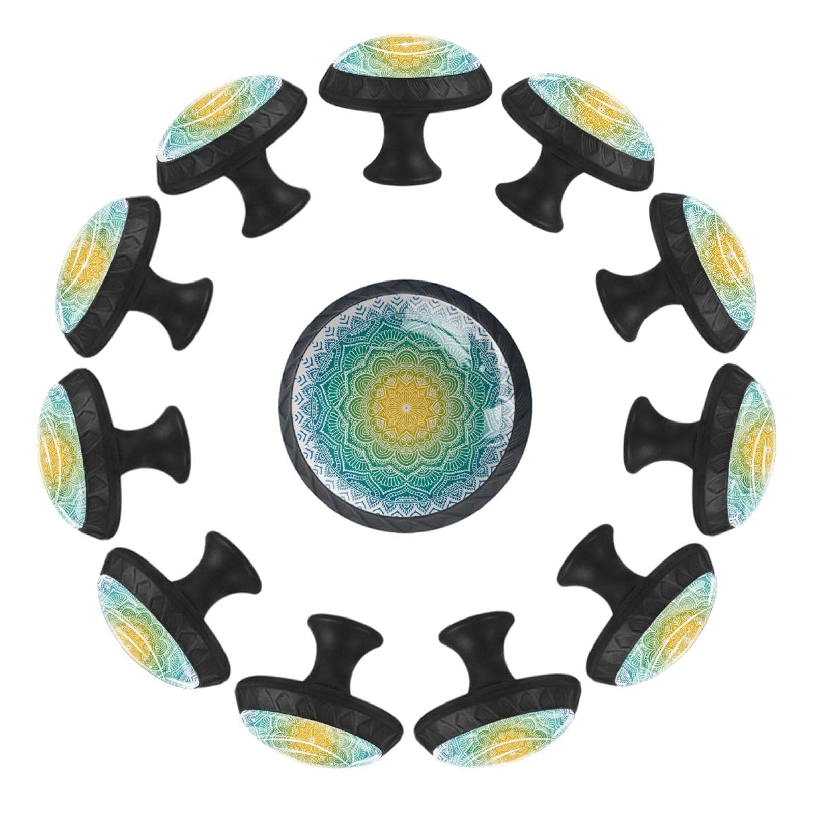 Bouton de tiroir vintage mandala 35mm lot de 12 poignées de commode enfant