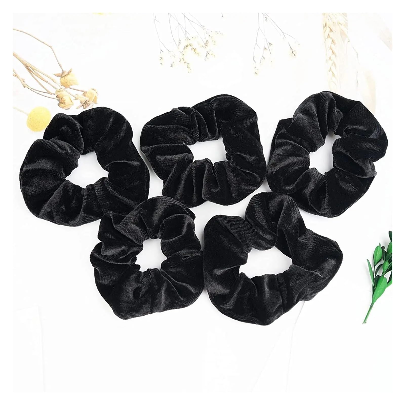 Coleteros Pelo Mujer Coleteros de terciopelo negro, banda for el pelo, coleteros, accesorios for cabello(24pcs)