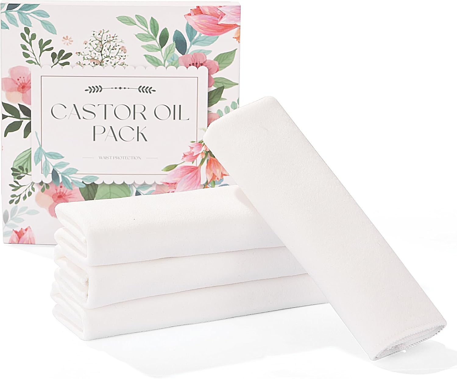 3PCS Castor Oil Pack,Castor Oil Pack wrap Organic Cotton