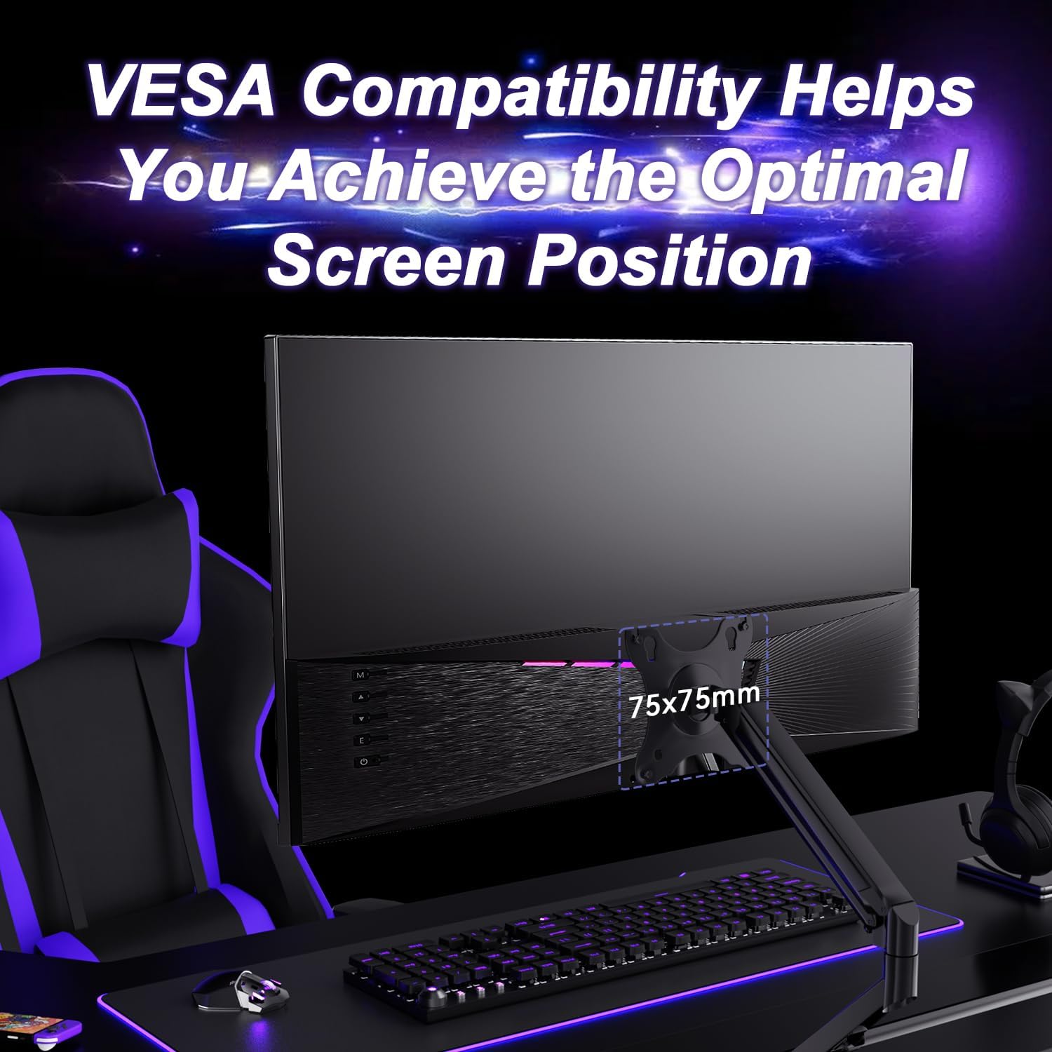 24Inch FHD(1920x1080) Gaming Monitor,100Hz IPS,AMD FreeSync 100% sRGB,90% DCI-P3,HDMI2.0,VGA,VESA,Eye Saver Mode for Games and Office