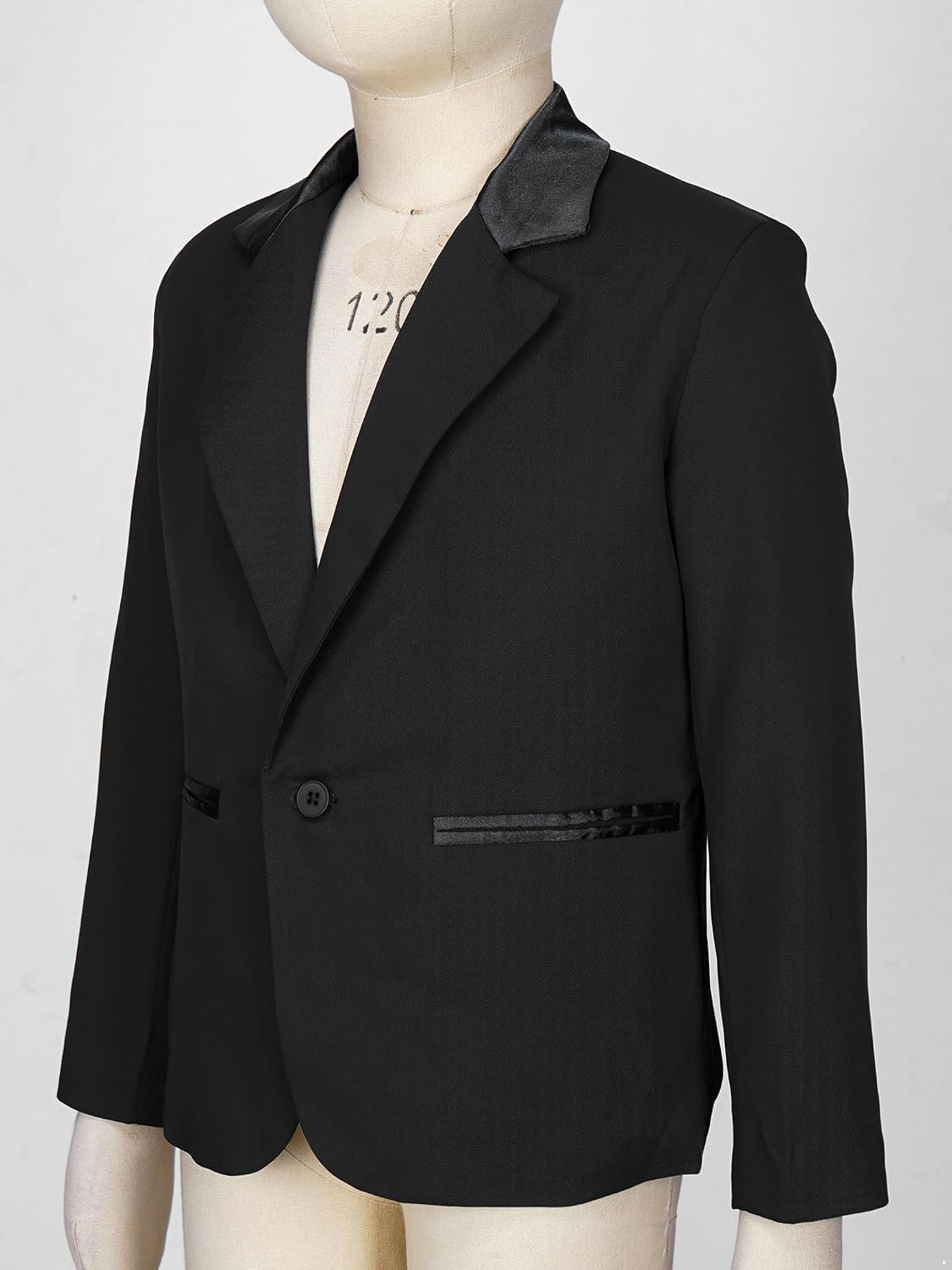 Boys' Button Blazer Suit Jacket Vest Waistcoat Solid Color Gentleman Suit Formal Set Outwear