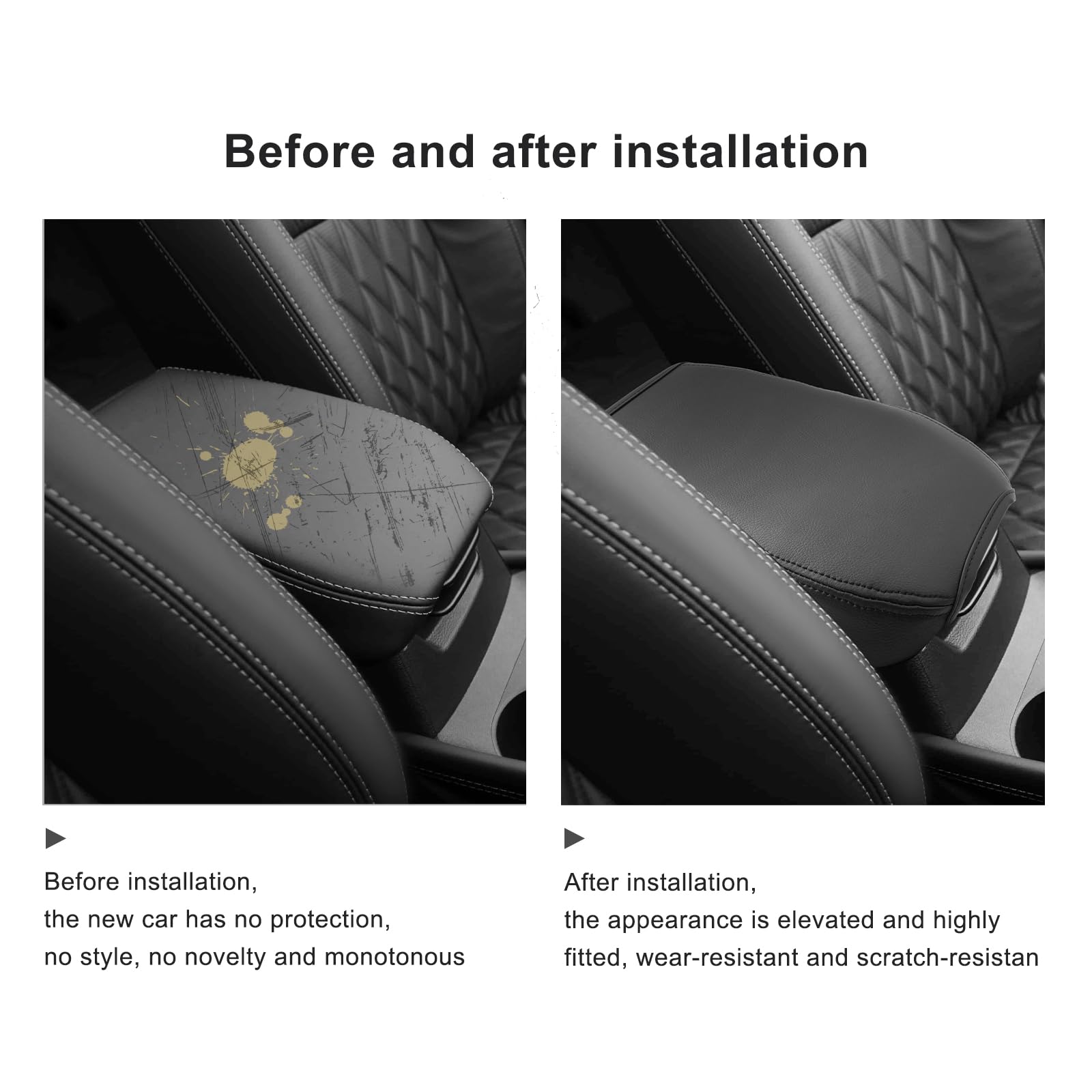 BIXUAN Compatibile con Nissan Qashqai e-POWER J12 2021 2022 2023 2024 2025 Bracciolo Copertura Braccioli Consolle Centrale Bracciolo Copertura Accessori Interno Protezione Pelle Imbottitura