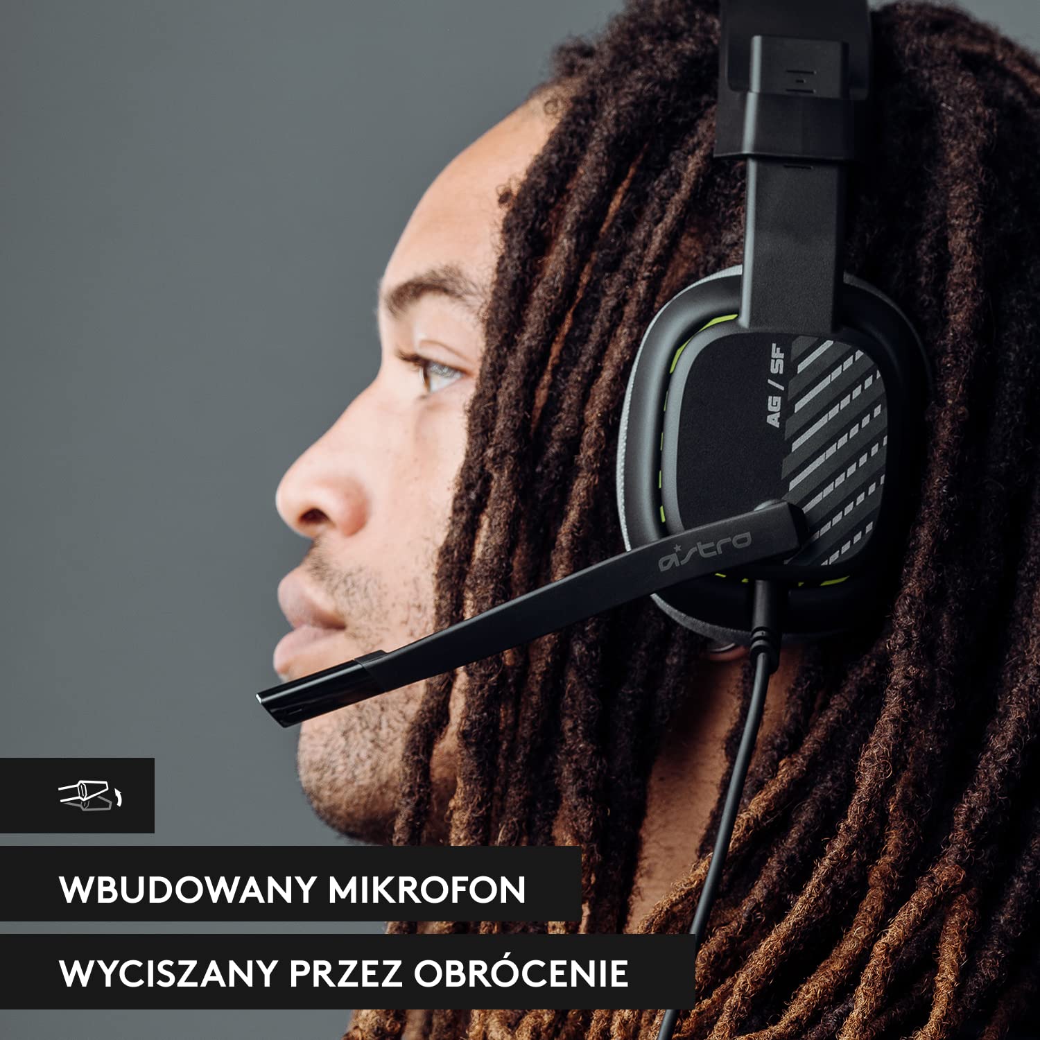 ASTRO Gaming A10 Gaming Headset, Słuchawki przewodowe 2. Gen. - słuchawki wokółuszne do gier z mikrofonem flip-to-mute, przetworniki 32 mm, zgodne z PC - Czarne/Szare
