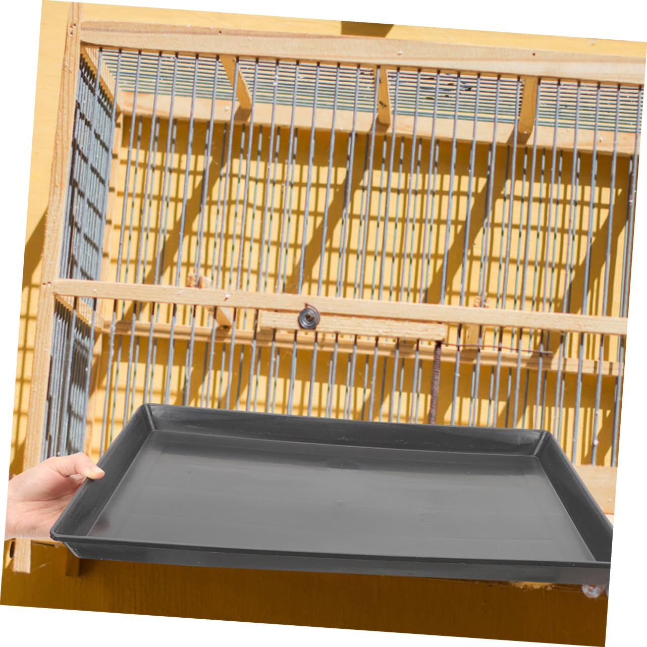 2 Piezas Bandejas para Jaula De PáJaros Y Perros PequeñOs Bandeja Inferior De PláStico Reutilizable Antifugas Y FáCil De Limpiar para Conejitos Y Aves