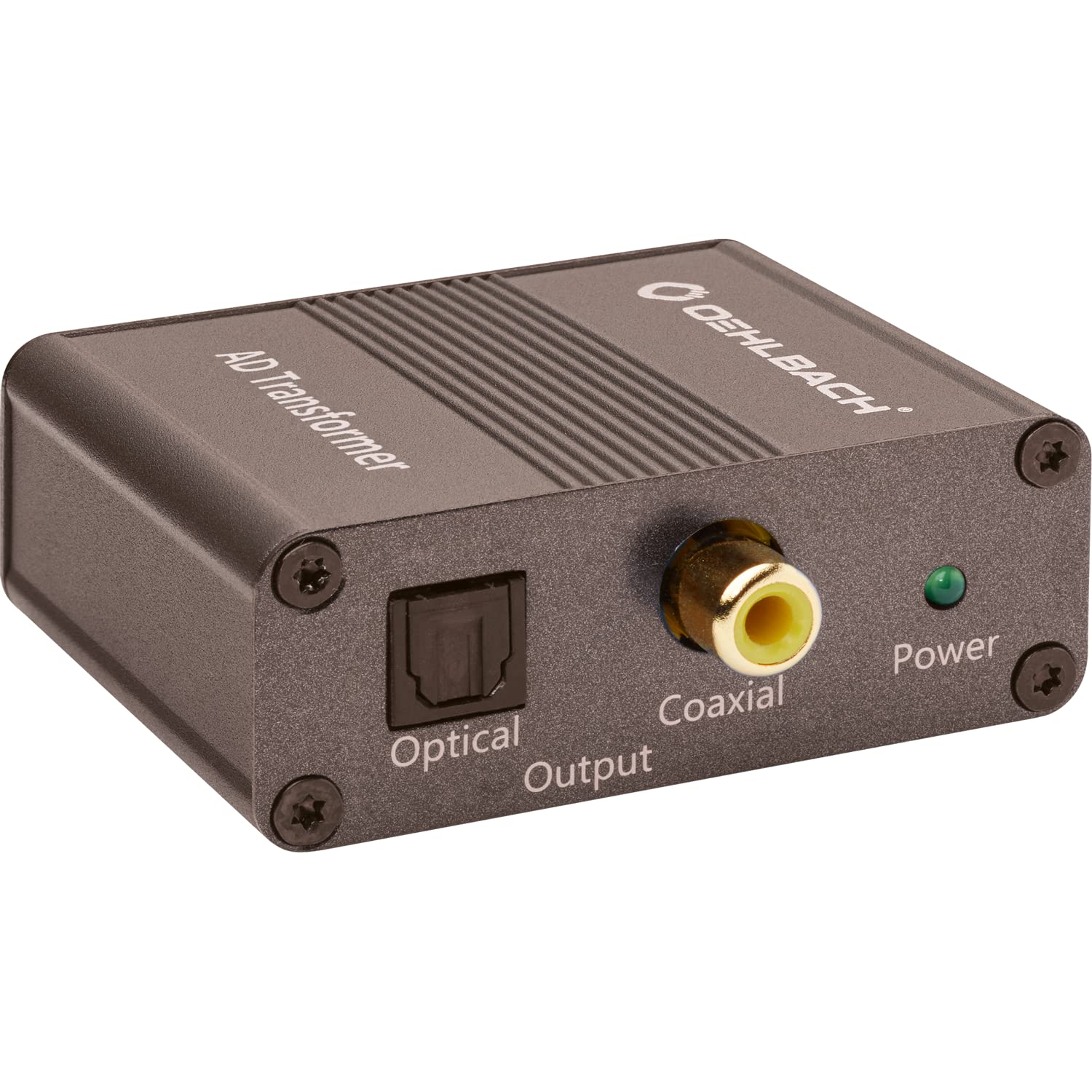 OEHLBACH AD Transformer - Convertidor de señal de audio estéreo analógico a digital (RCA RCA a coaxial RCA SPDIF Toslink – 24 bits, 96 kHz), metal