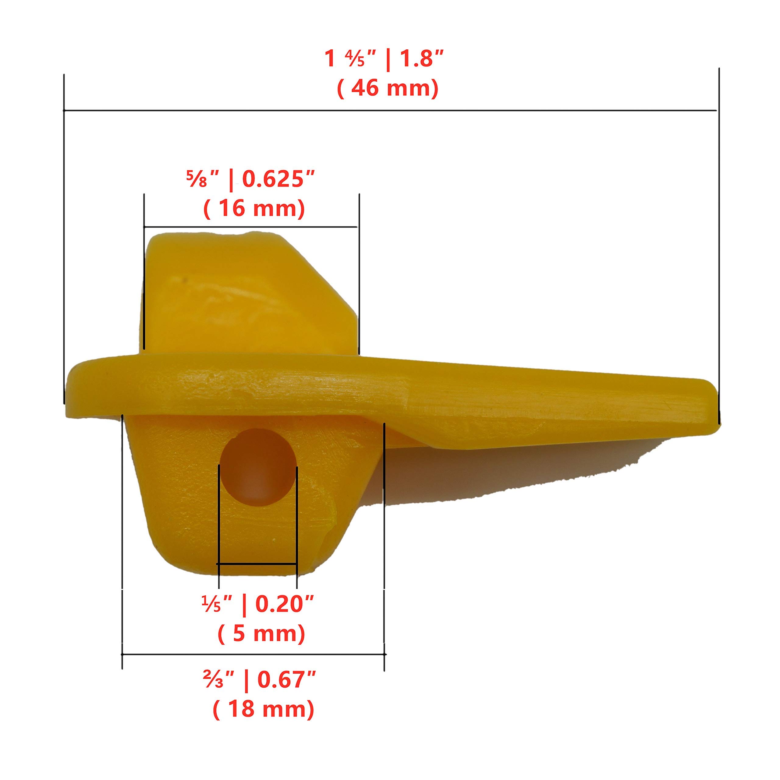 Caso 2 Paquetes, 6pcs / Pack, Cambiador de neumáticos inserción de plástico | Rueda de Nylon Protector de llanta de Montaje Desmontar la Cabeza, 07YCO|Amarillo|