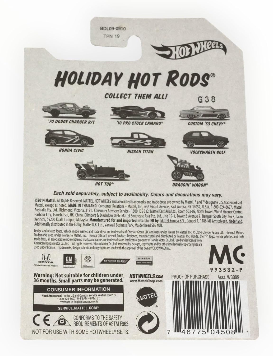 Hot Wheels 2014 Holiday Rods Nissan Titan Pickup Truck Green WALMART