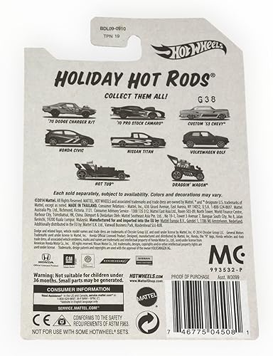 Miniatura 2 de Hot Wheels 2014 Holiday Rods Nissan Titan Pickup Truck Verde WALMART