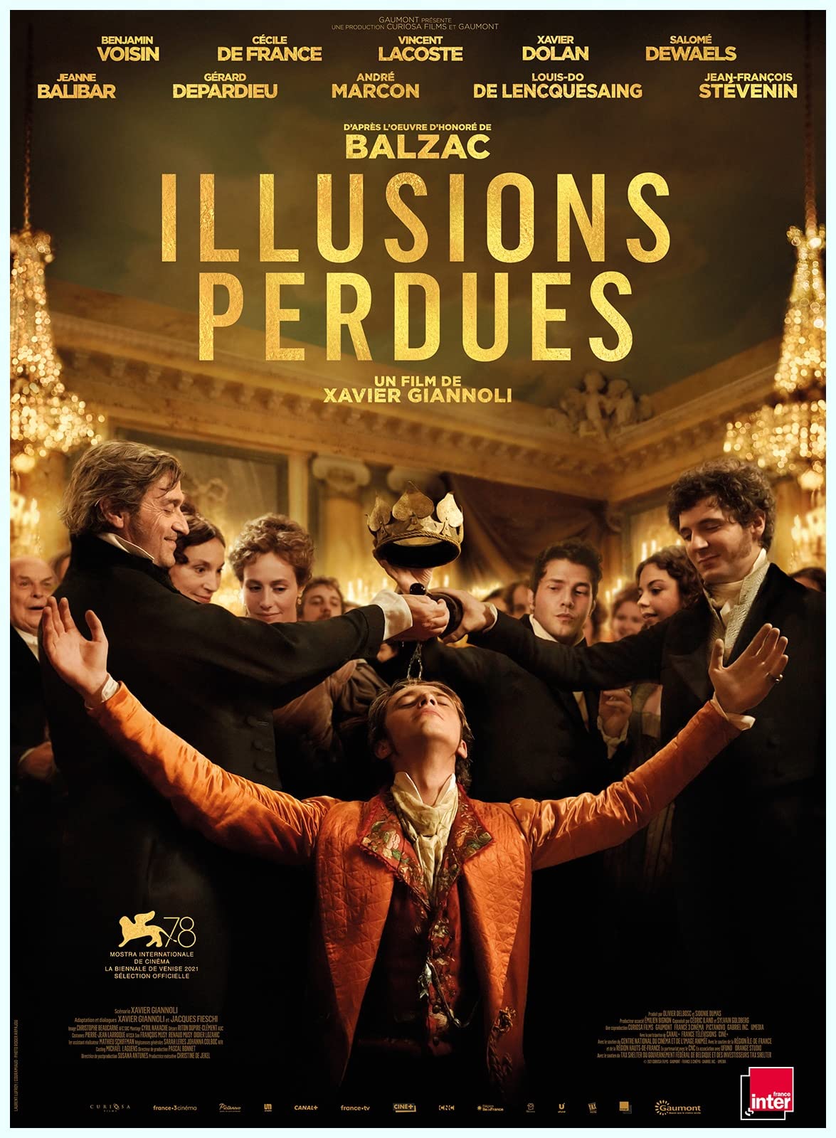 Générique Illusions Perdus Poster cinematografico originale (grande formato rotolo 156 x 116 cm) BALZAC 2022 Xavier Giannol Benjamin Vicino Cécile de France