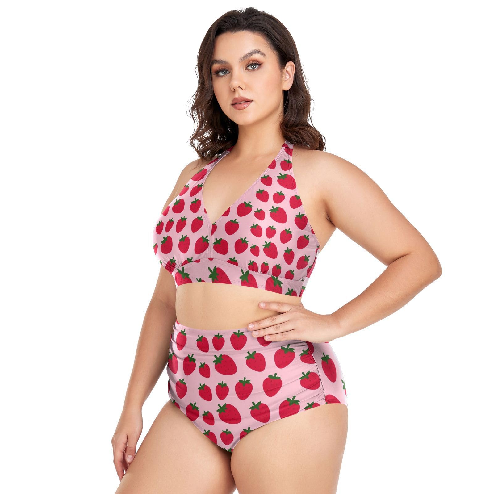 FRODOTGV Curvy damskie dwuczęściowe zestawy kąpielowe L-4XL