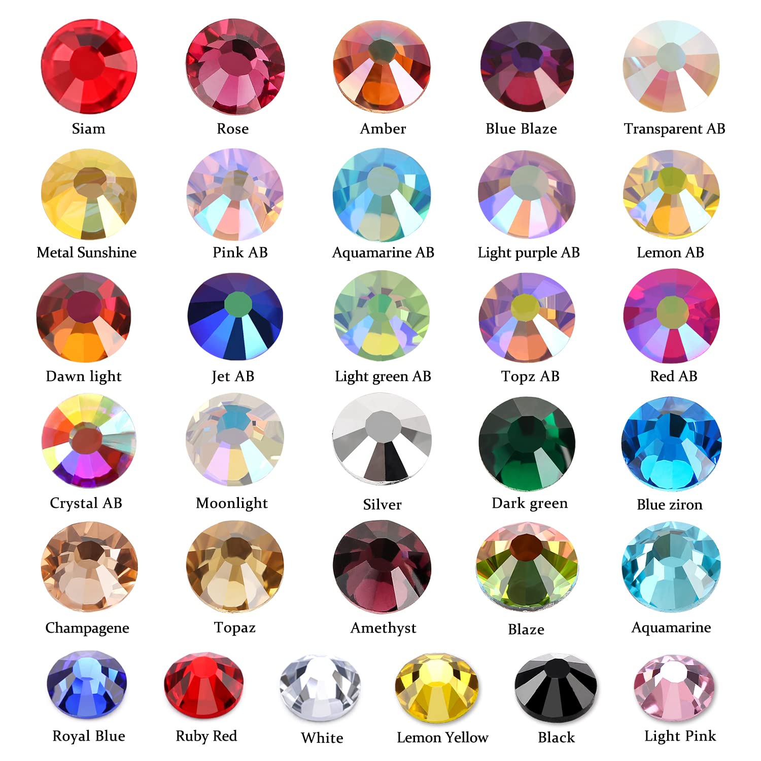 3120 Pièces AB Nail Art Strass Kit Ebanku Brillant Ongles Pierres Gemmes Flatback Ongles Cristal Perles Gemme Pour Ongles Bricolage Artisanat