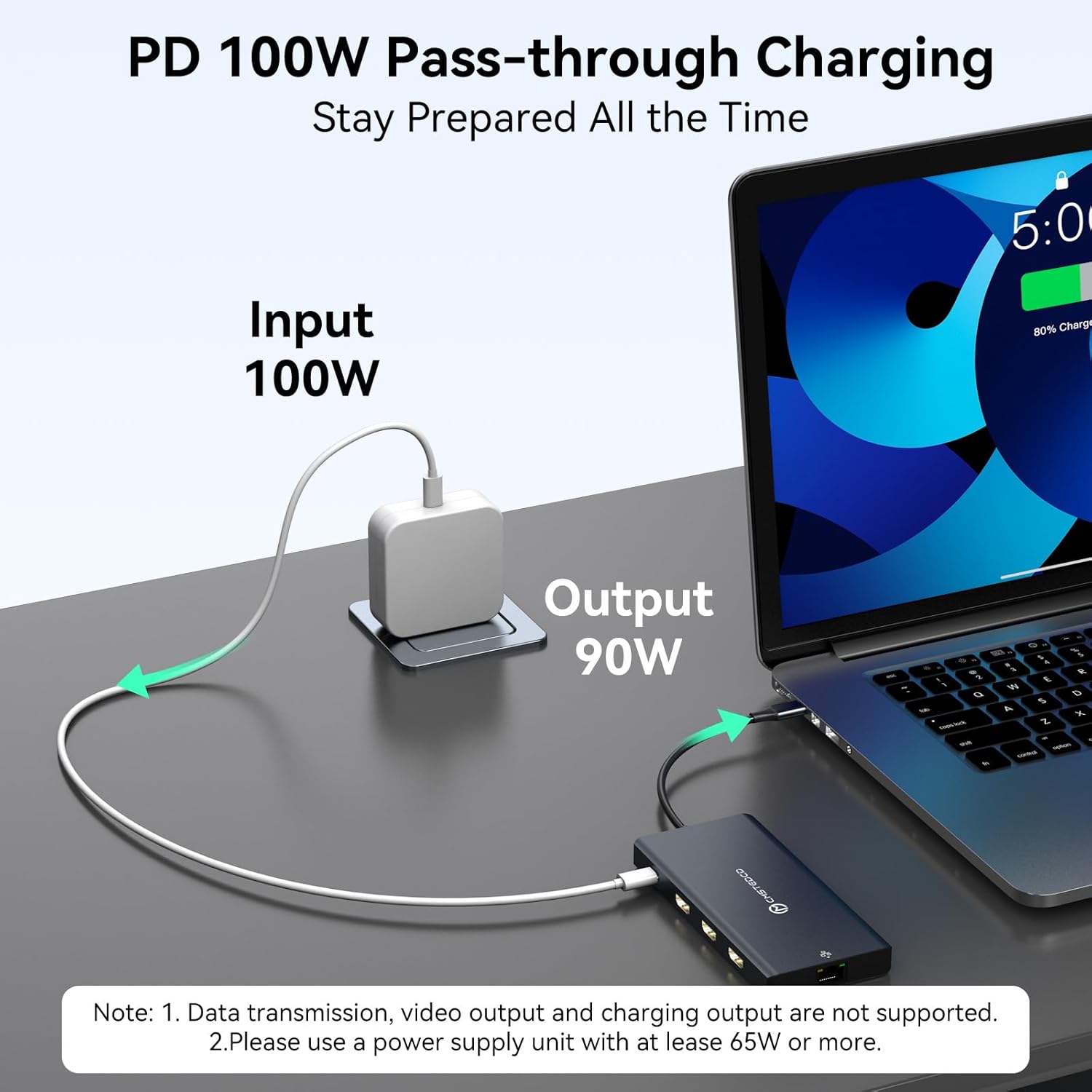 USB C Docking Station 3 Monitors 100W PD 12 in 1 Thunderbolt to Triple Monitor Docking Station USB C Hub Multiple Adapter, 2xUSB-C 3.2, 2xUSB-A 3.0, SD Card, 1000Mbps Ethernet, Gray
