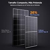 Callsun Panneau Solaire Monocristallin Bifacial 200W, Cellules N-Type 16BB 182 mm, Idéal pour Balcon, Toit, Abri de Jardin, Bateau et Applications Agricoles - 7