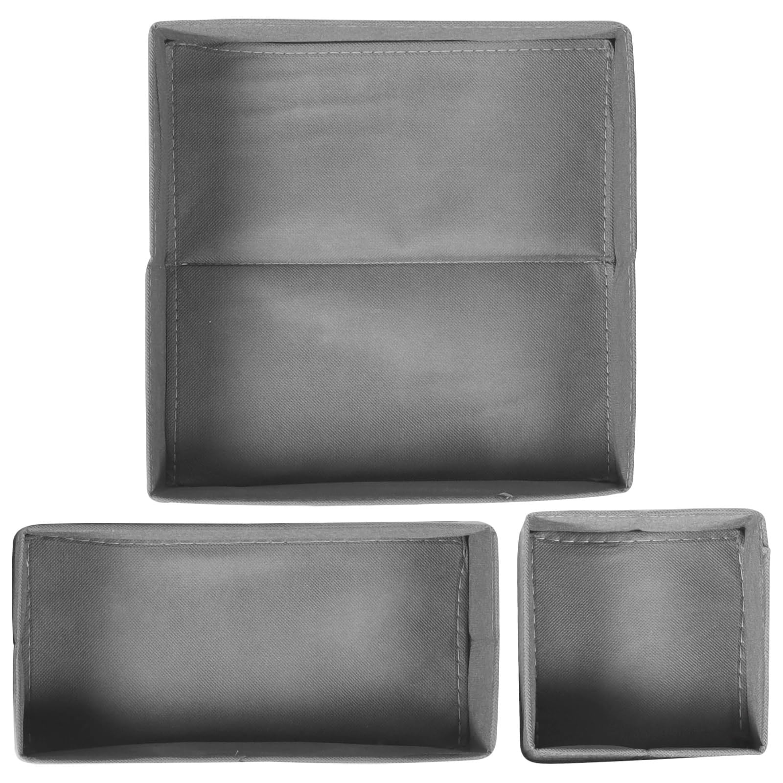 3 Pcs Grau Vlies Stoff Lagerung Boxen Socke Unterwäsche Organizer Schublade Multifunktionale Container Für Schubladen