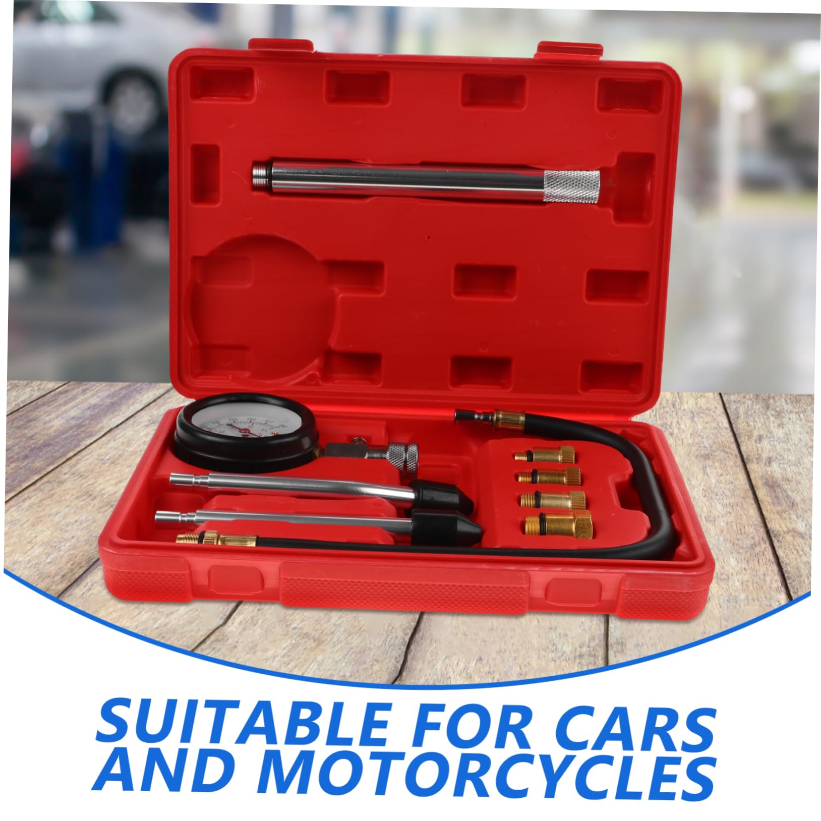 ULTECHNOVO 1ensemble Kit De Testeur De Compression De Cylindre Pour Voitures Et Outil De Diagnostic Précis Avec Manomètre Pour Entretien Moteur