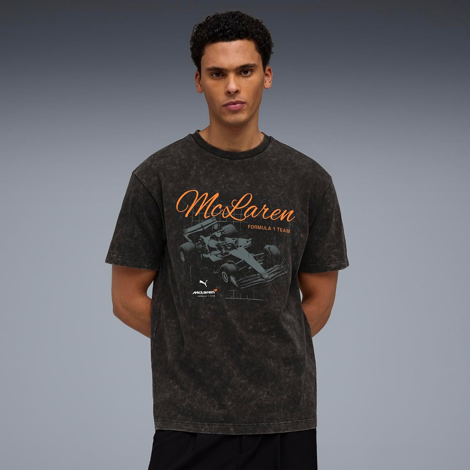 PUMA Men's McLaren Racing Graphic T-Shirt, Black SS26, X-Largearge Mclaren Tee2