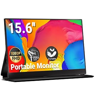 Ingnok Portable Monitor, 15.6inch FHD 1080P Travel Monitor, Ultra-Thin, USB-C Plug&Play, Built-in Speakers, Portable Screen for Laptop, Mac, Switch/PS5, Travel&Office Assistant - Amazon product rated Grade A