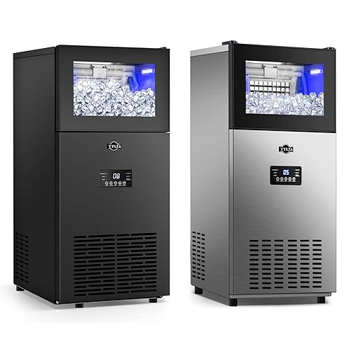 Miniatura 1 de TYLZA - Máquina de hielo comercial mejorada de 130-160 libras24 horas, máquina de hielo mejorada de 15 pulgadas de ancho para debajo del mostrador