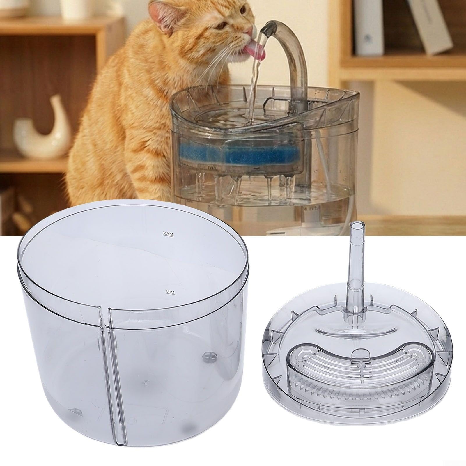 Solar Katzenbrunnen Mit 2,0L Kapazität