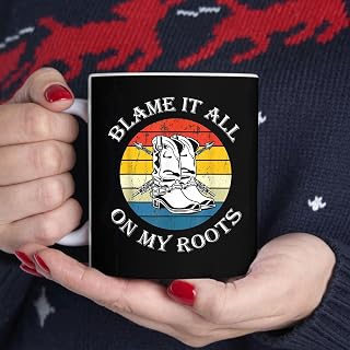 Blame It All On My Roots | Country Music Lover Southern BlackMug, Tea Mug, Tea Cup, Coffee Cup