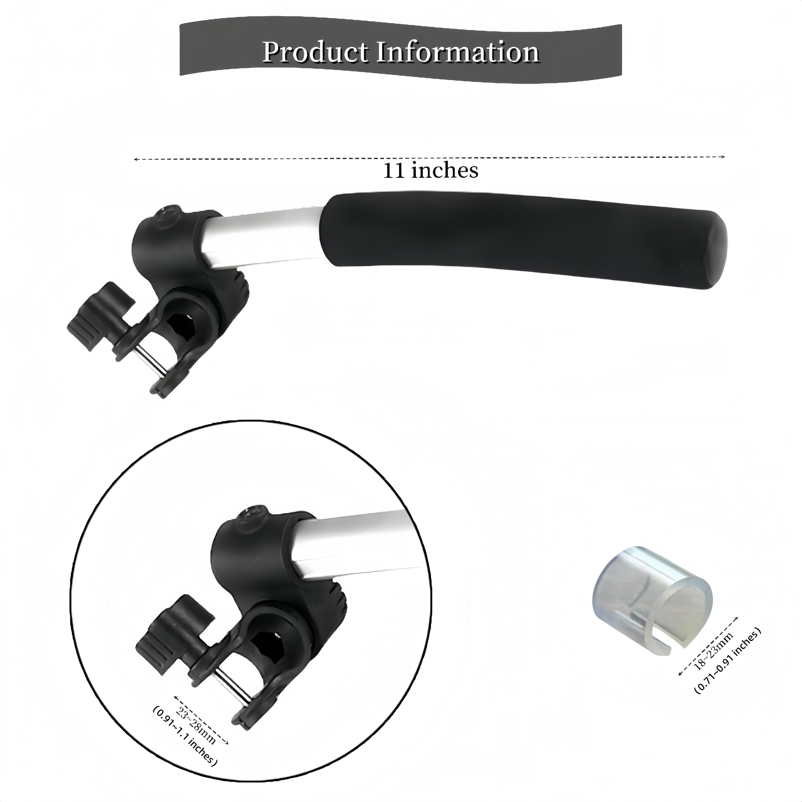 Extensión de manillar para silla de ruedas, estante de extensión universal ajustable para cochecito, barra de empuje de extensión de manillar para silla de ruedas y bicicleta de ejercicio interior