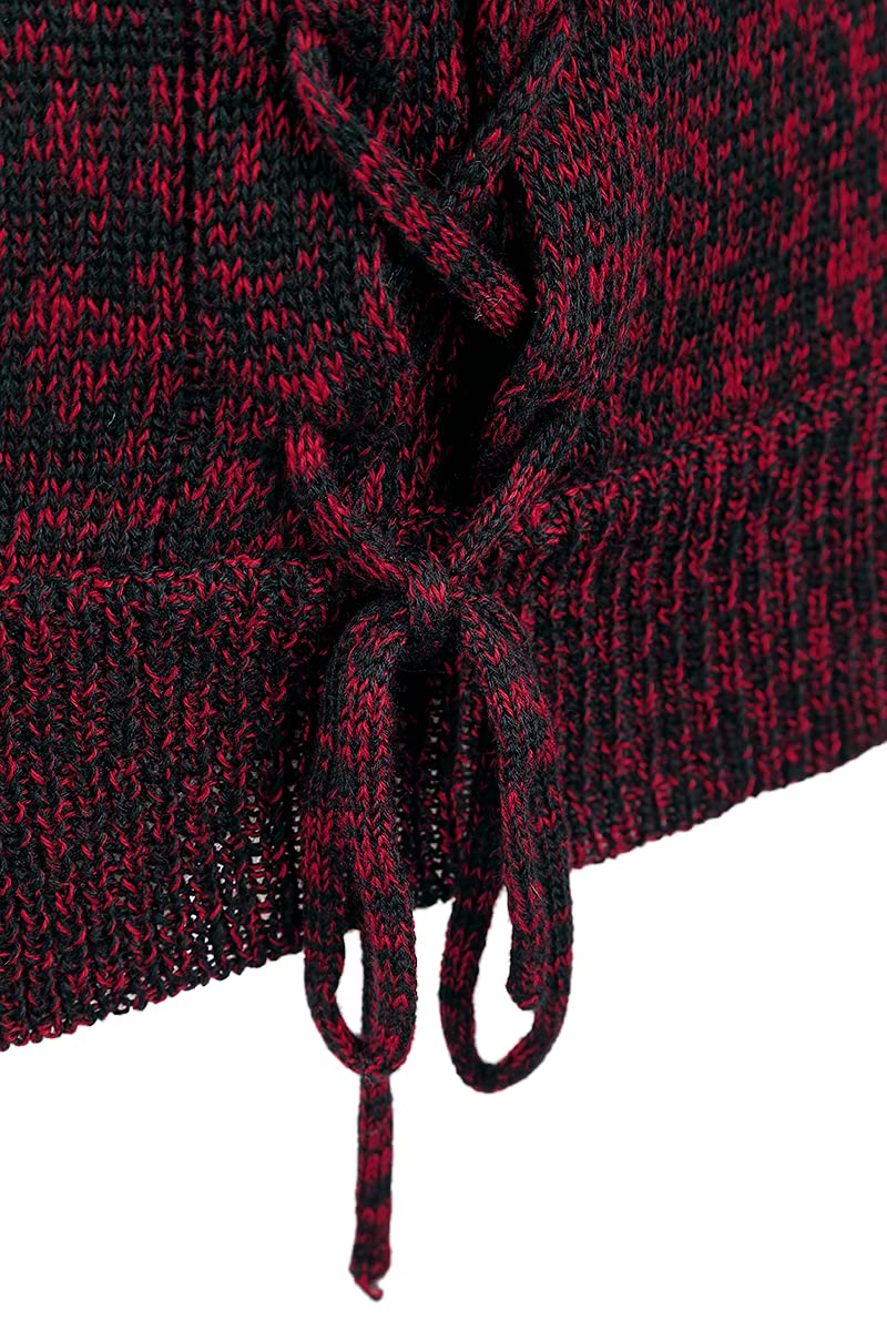 Black Premium by EMP Mujer Jersey Rojo Cuello Alto