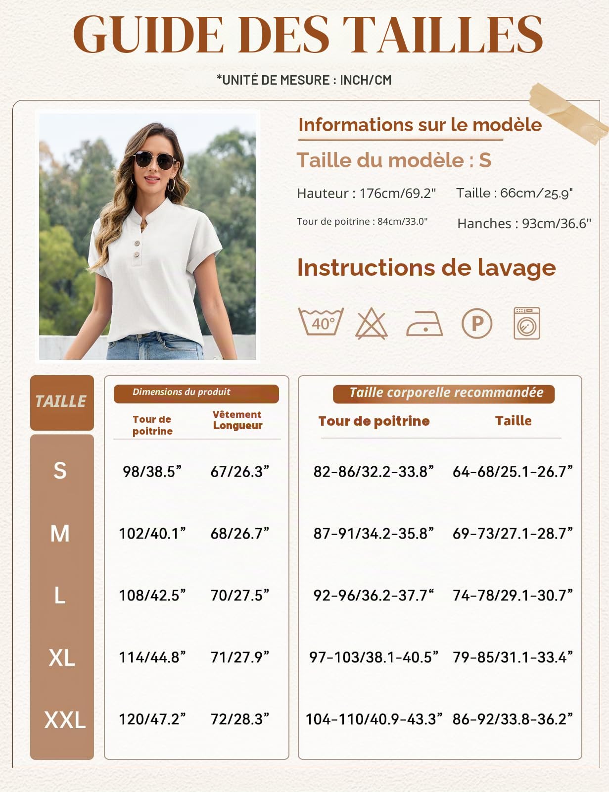 UMIPUBO Chemisier Femmes Eté Coton Col en V Blouse avec Manches Courtes Chemise Décontracté T-Shirts Tunique Casual Haut Tops Chic et Élégant Printemps