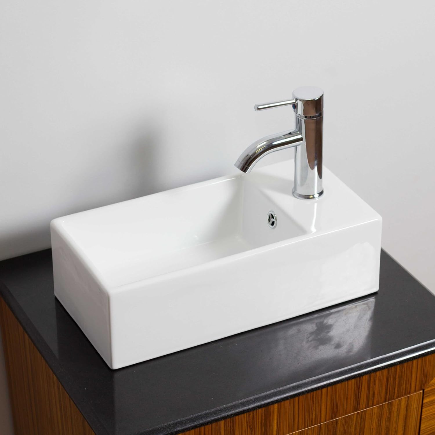 AI-999-582 Counter Vessel for One Hole Faucet, 19.25", White