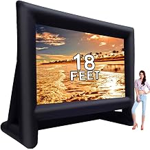 Inflatable Movie Screen | 14ft/16ft/19ft Mega Projection Movie Screen | Portable Lightweight & Fully Equipped Blower Easy Set up | Great Outdoor Backyard Pool Fun 16 Feet