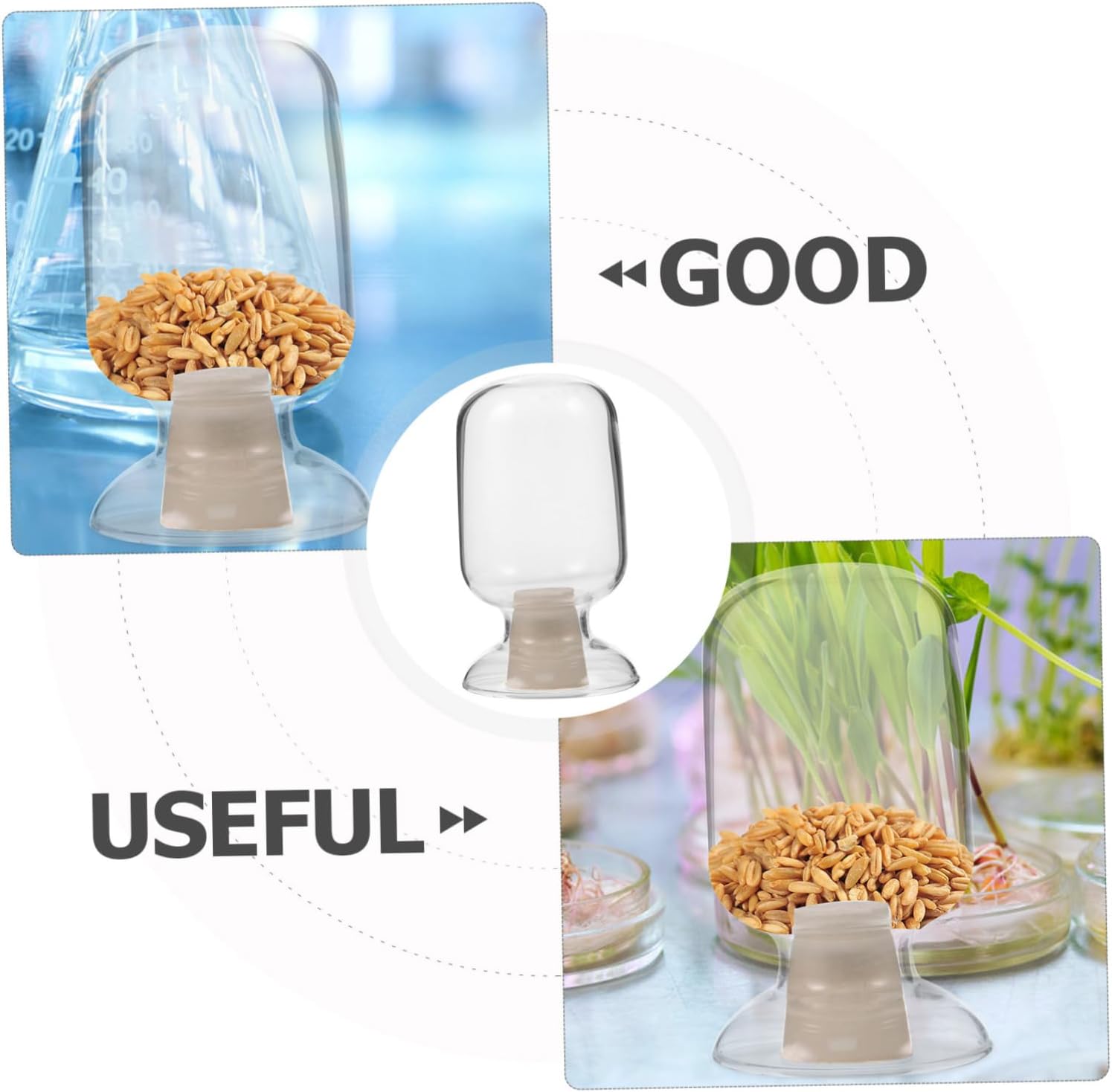 CHILDWEET Glass Storage Bottle with Stopper Thickened Sample Jar for Laboratory and Home Use Lightweight and Portable Secure Design