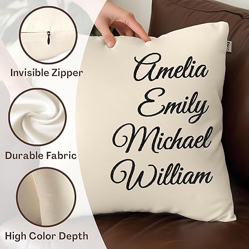 Miniatura 3 de Funda de almohada personalizada  Funda de almohada personalizada  Funda de almohada personalizada con nombre de familia para mamá, almohada