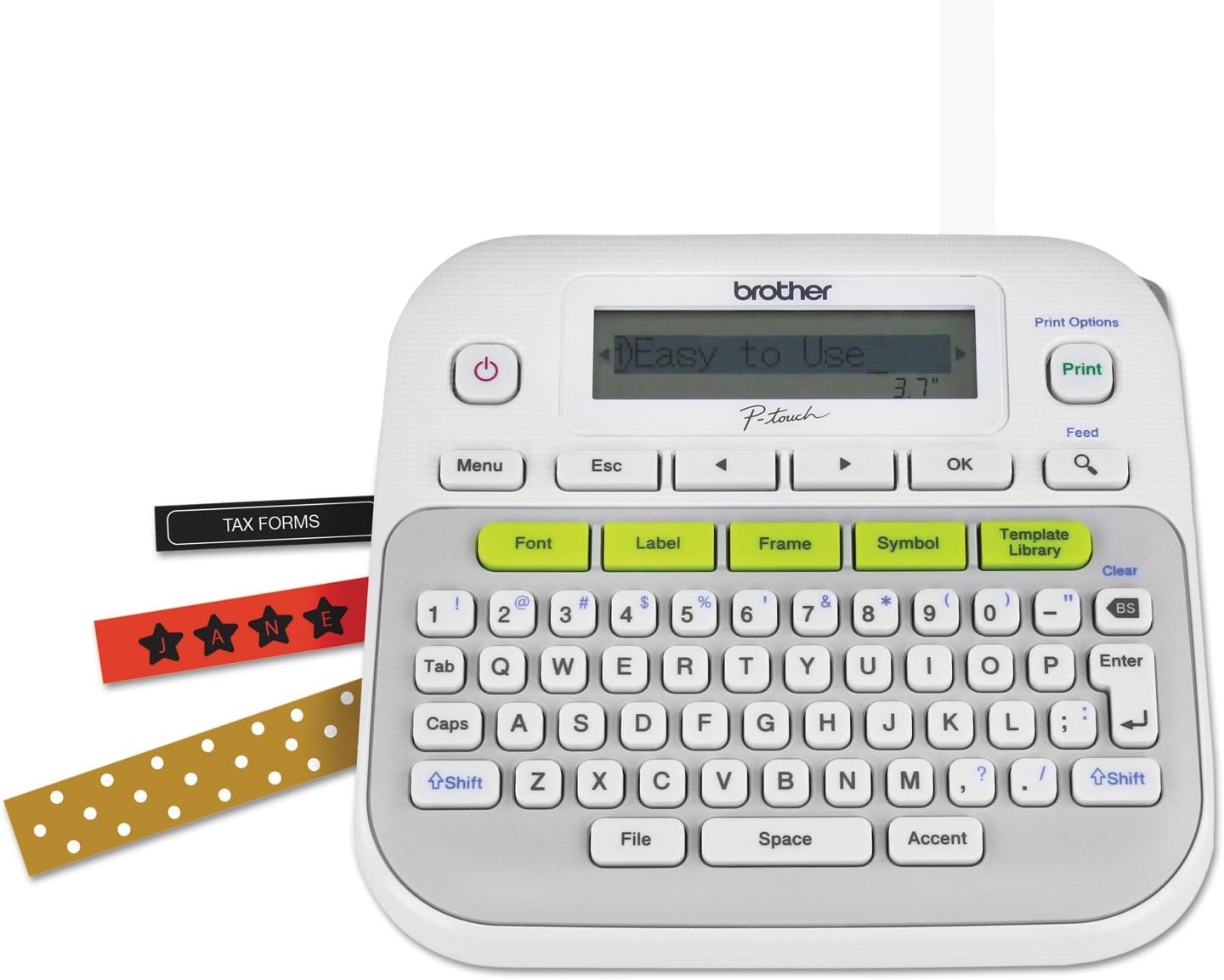 Brother P-touch, PTD210, Easy-to-Use Label Maker, One-Touch Keys ...