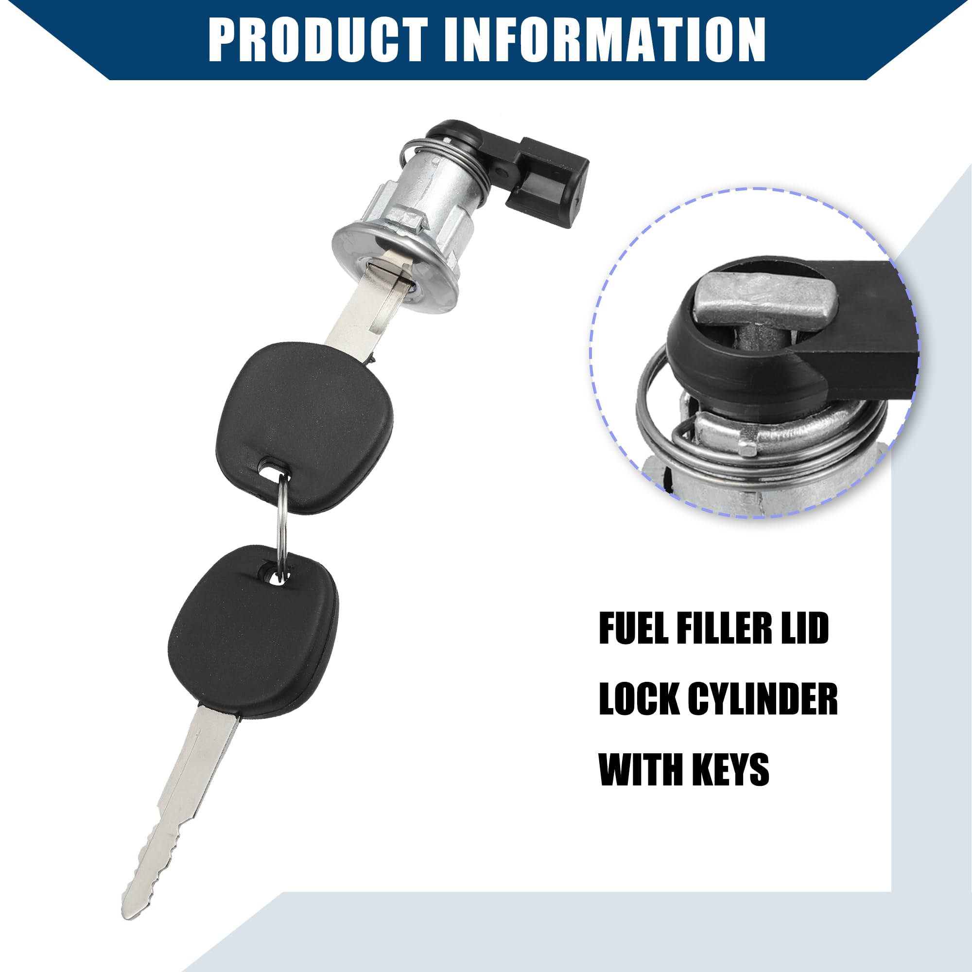 Hihaha NO. 69058-35140 Fuel Door Lock Cylinder w/Keys for Toyota