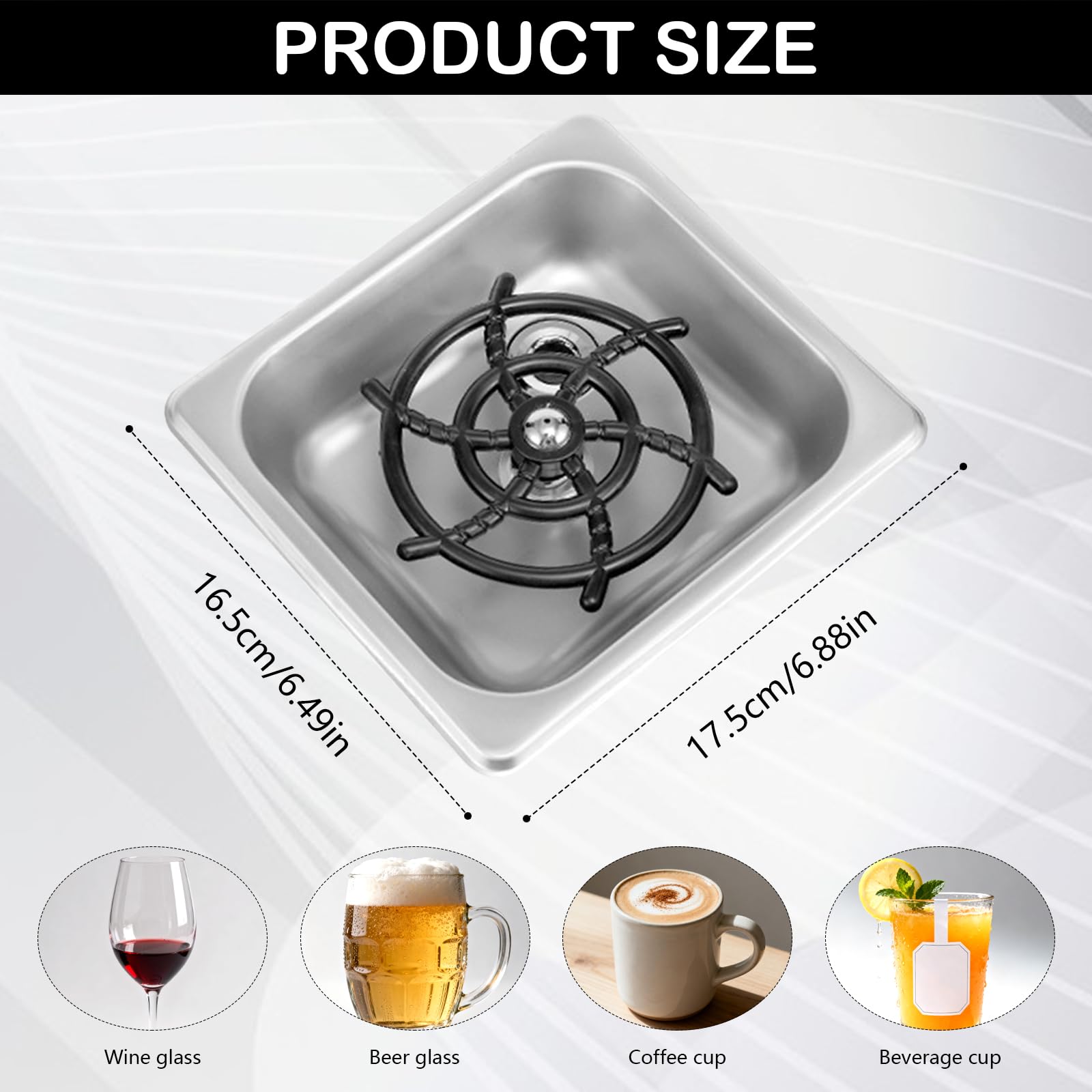 Lavabicchieri Automatico, G1/2 In Acciaio Inox Per Lavello Da Cucina Con 2 Tubi Flessibili Di Collegamento Accessorio Pratico Per Bar Pub Ristorante Caffetteria E Hotel