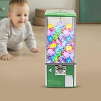Vending Machine,Commercial Gumball and Candy Machine,Candy Vending Machine,Coin Operated Candy Dispenser (Dark Green)