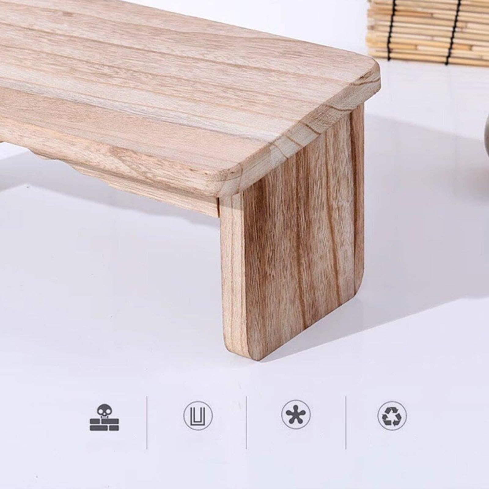 Banco De Meditación, Banco De Madera para Meditación Y Yoga, Taburete Plegable Ergonómico para Arrodillarse, Banco De Oración De Madera con Bisagras De Metal Duraderas
