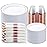 BESTVIP 350PCS Rose Gold Plastic Dinnerware Set, Disposable Party Plates for 50 Guests, Include: 100 Plastic Plates, 50 Pre Rolled Napkins with Rose Gold Silverware, 50 Cups for Christmas, Halloween