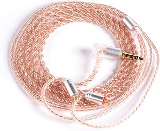 KBEAR Upgrade Earphone Cable, 4N Oxygen-Free Copper Wire-Based In Ear Monitor Cable, Improve Sound Headphone Replacement Cable for ES4 ZST ZSN ZS3 ZSR CCA C10 AS10 ZS10 (2Pin, 3.5mm, no mic)