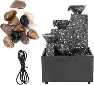 Yitengteng Indoor Fountain Ornament,Mini Tabletop Fountain Water Fountain Crafts for Indoor Home Office Table Decoration, Holiday