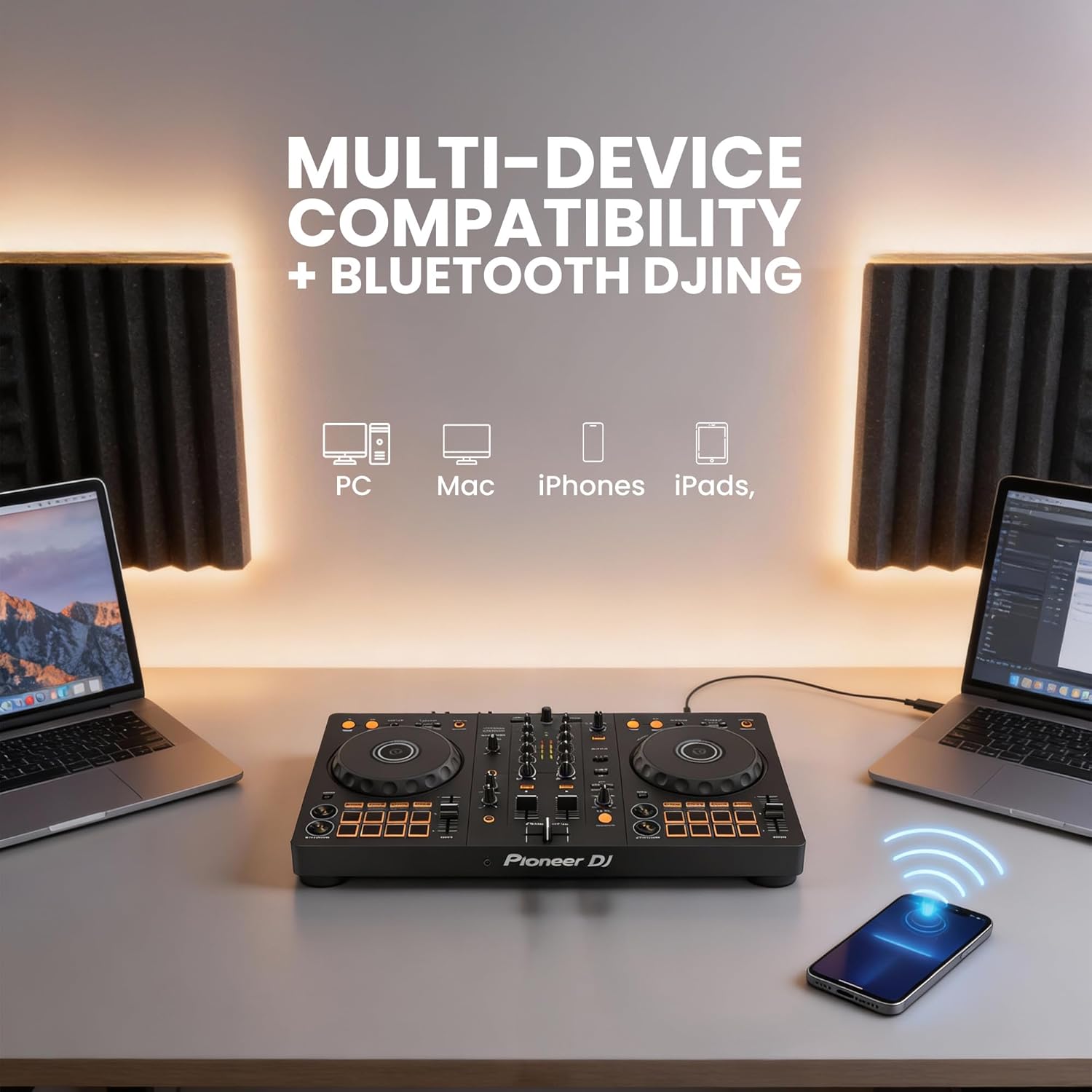 Pioneer DDJ-FLX4 2-Channel DJ Controller - Black Bundle with Case and Austin Bazaar Polishing Cloth - Image 2