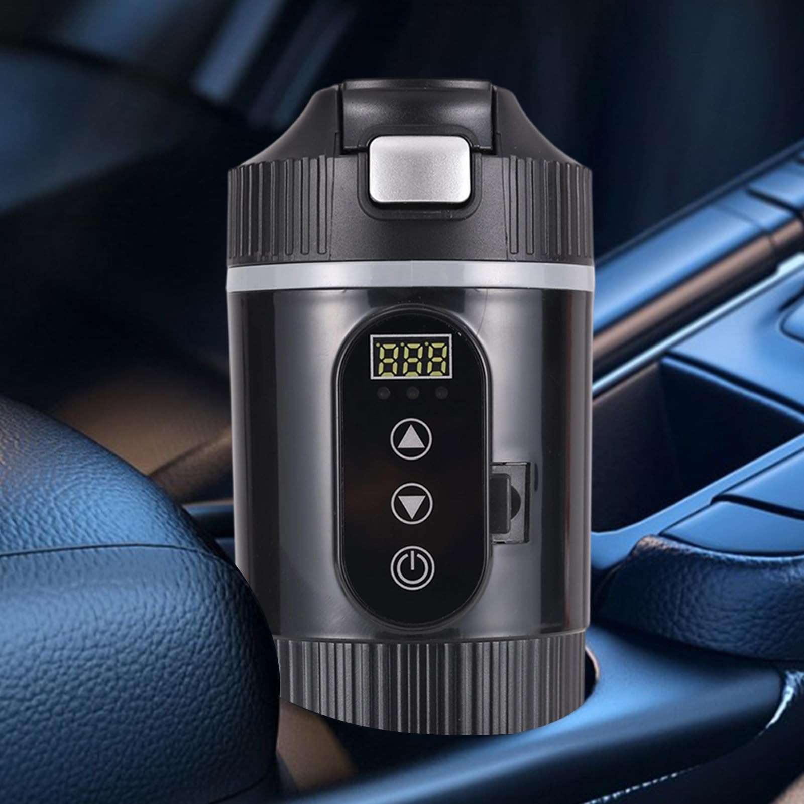 Taza De Café Calentado Para Coche | Taza De Café De Viaje 12v | Taza Eléctrica 24V | Taza De Temperatura Con Pantalla LCD | Taza De Viaje Para Calentador De Agua Del Coche, Hervidor De Coch