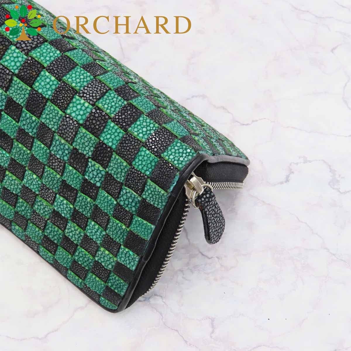 Amazon | スティングレイ ガルーシャ エイ革 編み込み加工 ブラック 黒  