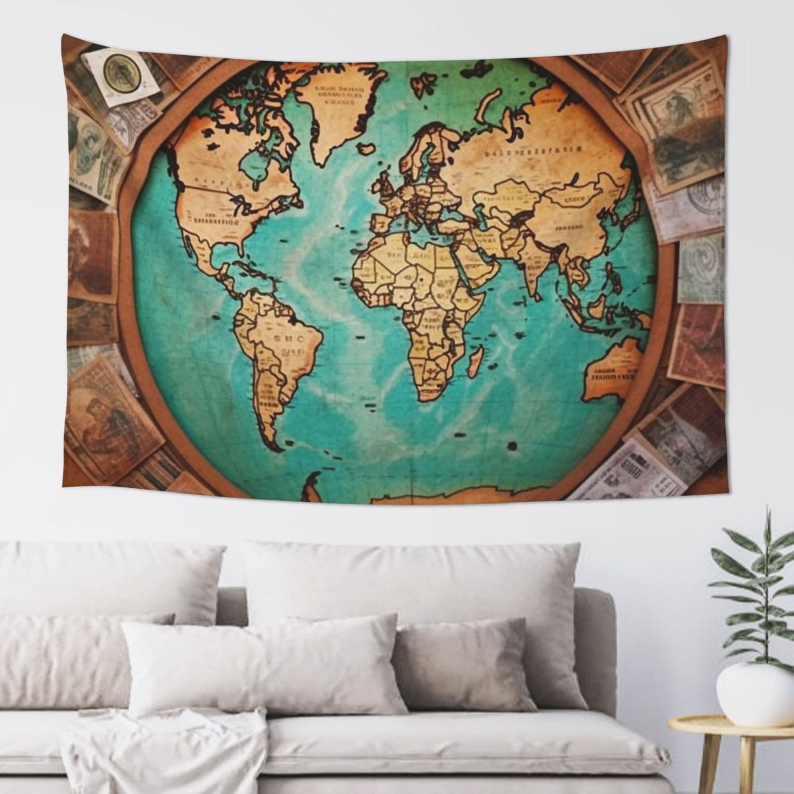 QLDETUPWLX Tapestry 152x102 cm Wall Hanging for Living Room travel world Tapestries Home Decor Soft Aesthetic Tapestries Hanging Decor Blanket Wall Tapestry for Bedroom Dorm Indoor Outdoor
