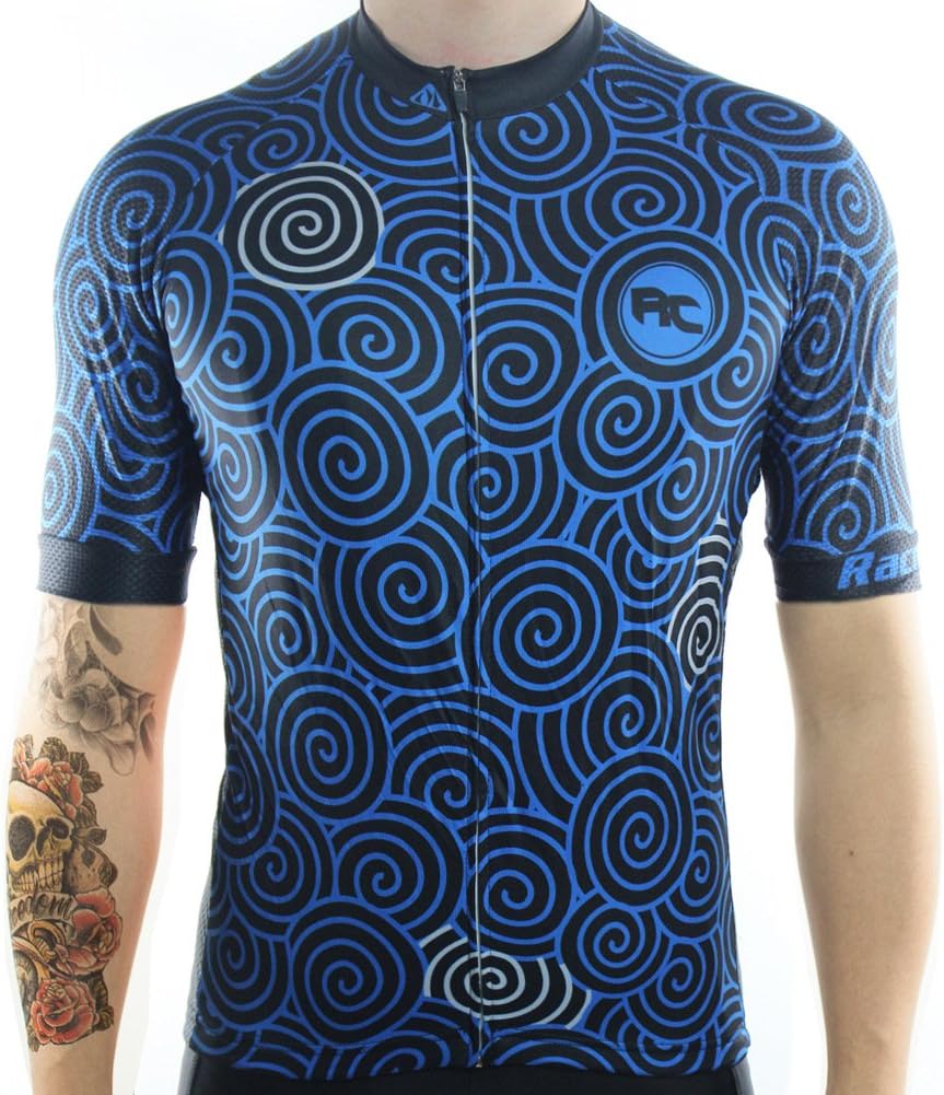 Racmmer Mens Breathable Short Sleeve Cycling Jersey Ultra-Light Cycling Clothing