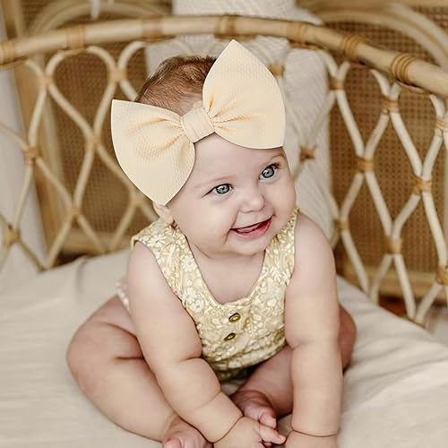 Miniatura 9 de ONENINEDREAM Diademas grandes de 6 pulgadas con lazo de San Valentín hechas a mano con lazos, diademas de nailon suave de alta elasticidad,