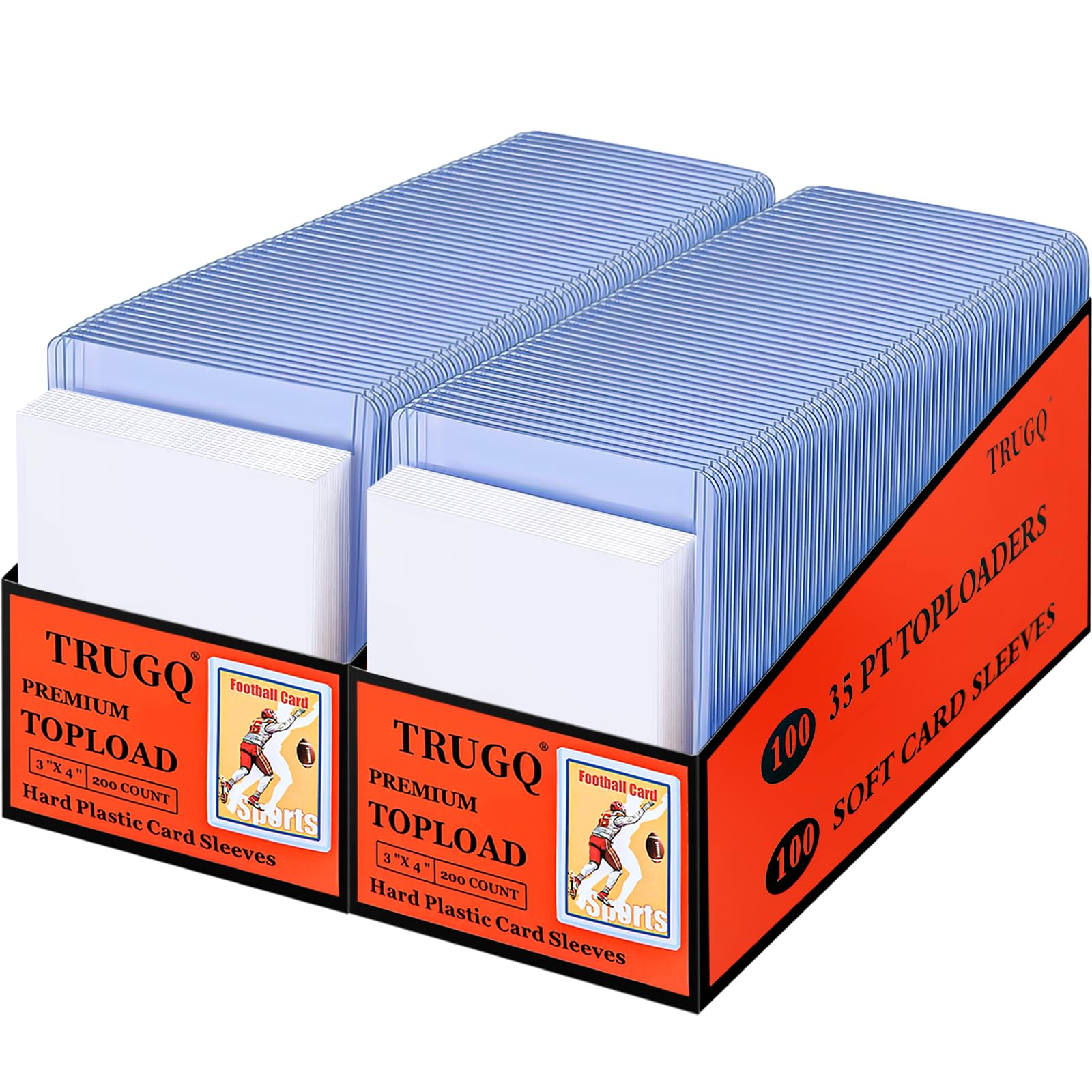 TRUGQ 400 Card Sleeves Top Loads for Cards,3